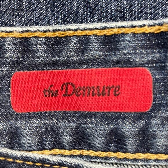 AG ADRIANO GOLDSCHMIED THE DEMURE SEXY Y2K BOHO STRAIGHT PENCIL SKIRT BLUE -29R - Picture 6 of 8